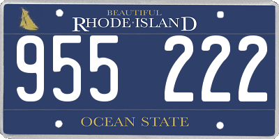 RI license plate 955222