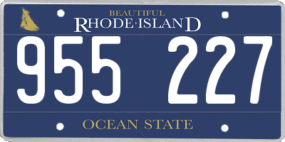 RI license plate 955227