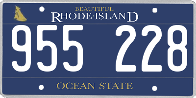RI license plate 955228