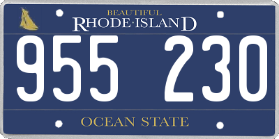 RI license plate 955230