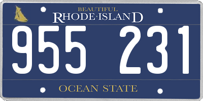 RI license plate 955231