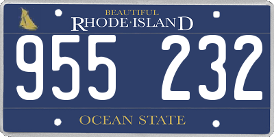RI license plate 955232