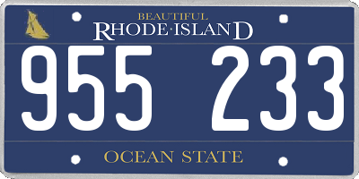 RI license plate 955233