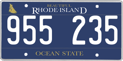 RI license plate 955235