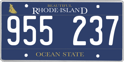 RI license plate 955237