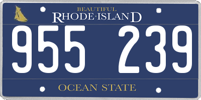 RI license plate 955239