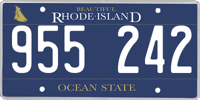 RI license plate 955242