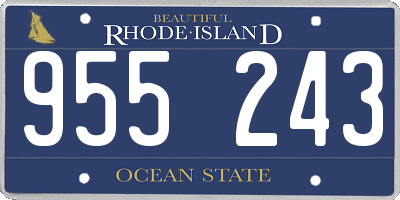 RI license plate 955243