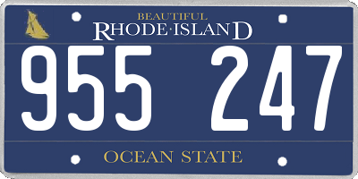 RI license plate 955247