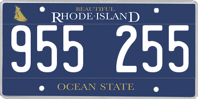 RI license plate 955255