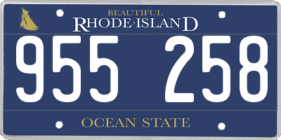 RI license plate 955258