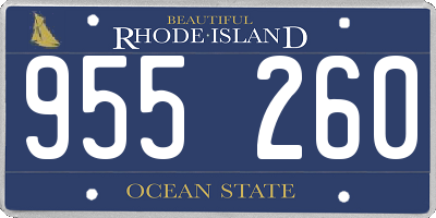 RI license plate 955260