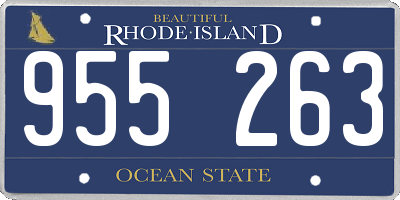 RI license plate 955263