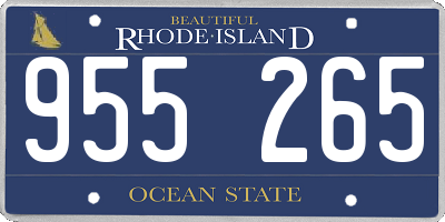 RI license plate 955265