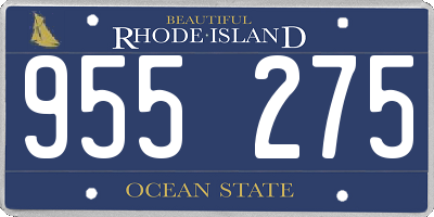 RI license plate 955275