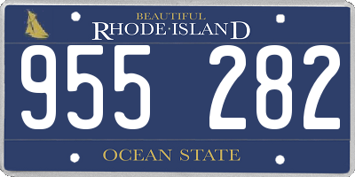 RI license plate 955282