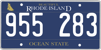 RI license plate 955283