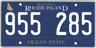 RI license plate 955285