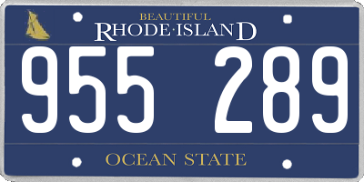 RI license plate 955289