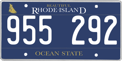 RI license plate 955292