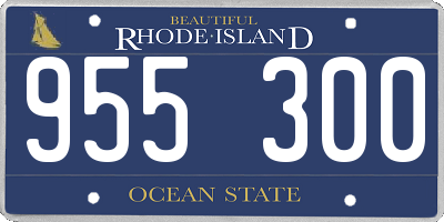 RI license plate 955300