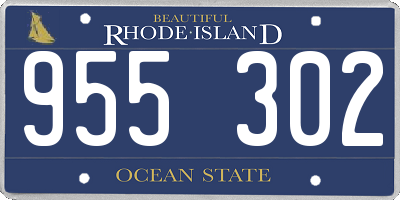 RI license plate 955302