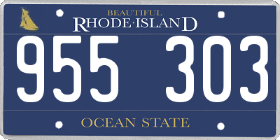 RI license plate 955303