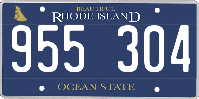 RI license plate 955304