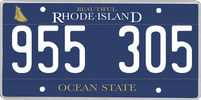 RI license plate 955305