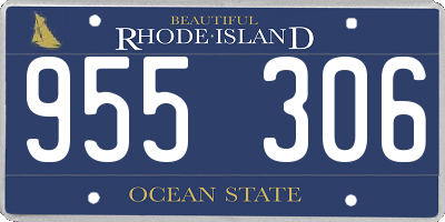 RI license plate 955306