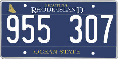 RI license plate 955307