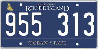 RI license plate 955313