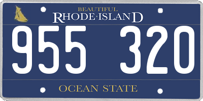RI license plate 955320