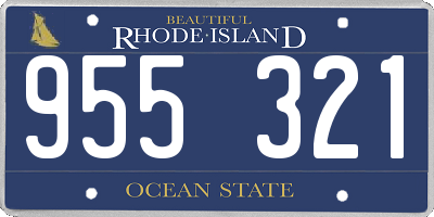 RI license plate 955321