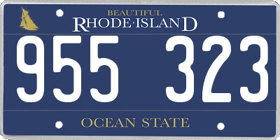 RI license plate 955323