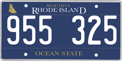 RI license plate 955325