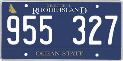 RI license plate 955327