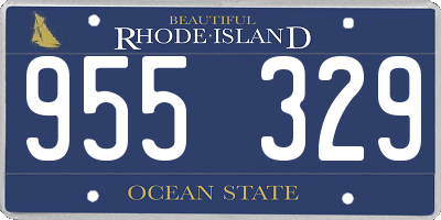 RI license plate 955329