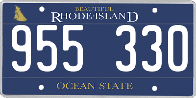 RI license plate 955330