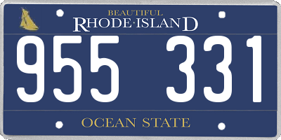 RI license plate 955331