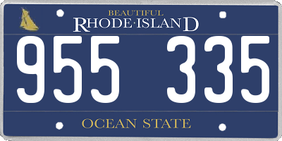 RI license plate 955335
