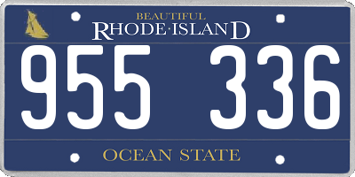 RI license plate 955336