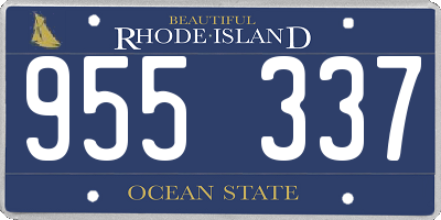 RI license plate 955337