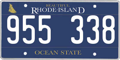 RI license plate 955338
