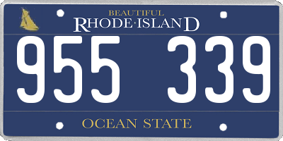 RI license plate 955339