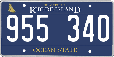 RI license plate 955340