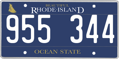 RI license plate 955344
