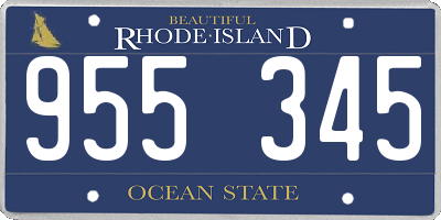RI license plate 955345