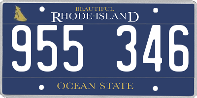 RI license plate 955346