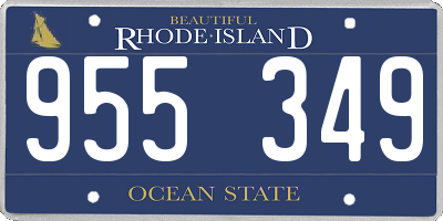 RI license plate 955349